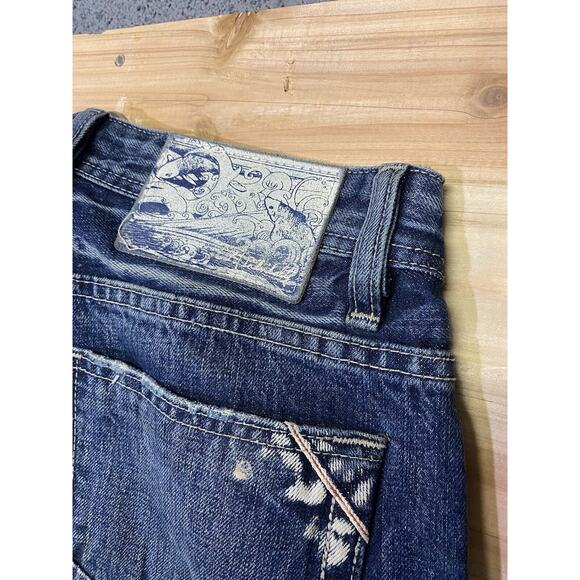 Cult Of Individuality Jeans Hagen Relaxed Sz 34x34 Japanese Selvedge Denim Blue - Picture 5 of 9